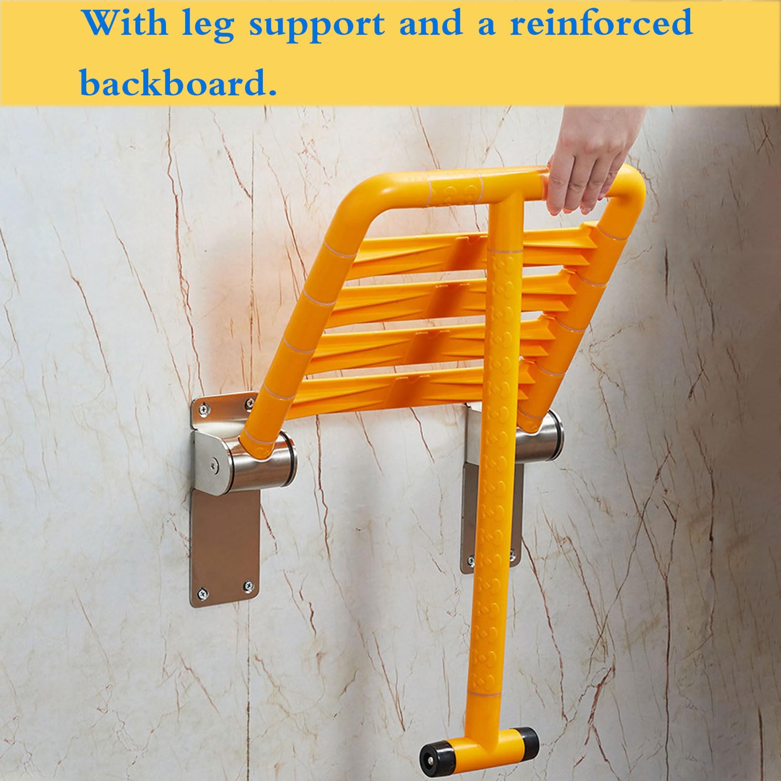 Silla Plegable de Pared escondida,Asiento de Ducha para Montaje en Pared,Taburete Plegable montado en la Pared para la Entrada,con Patas,Almacenamiento sin ocupar Espacio,Ahorra Espacio