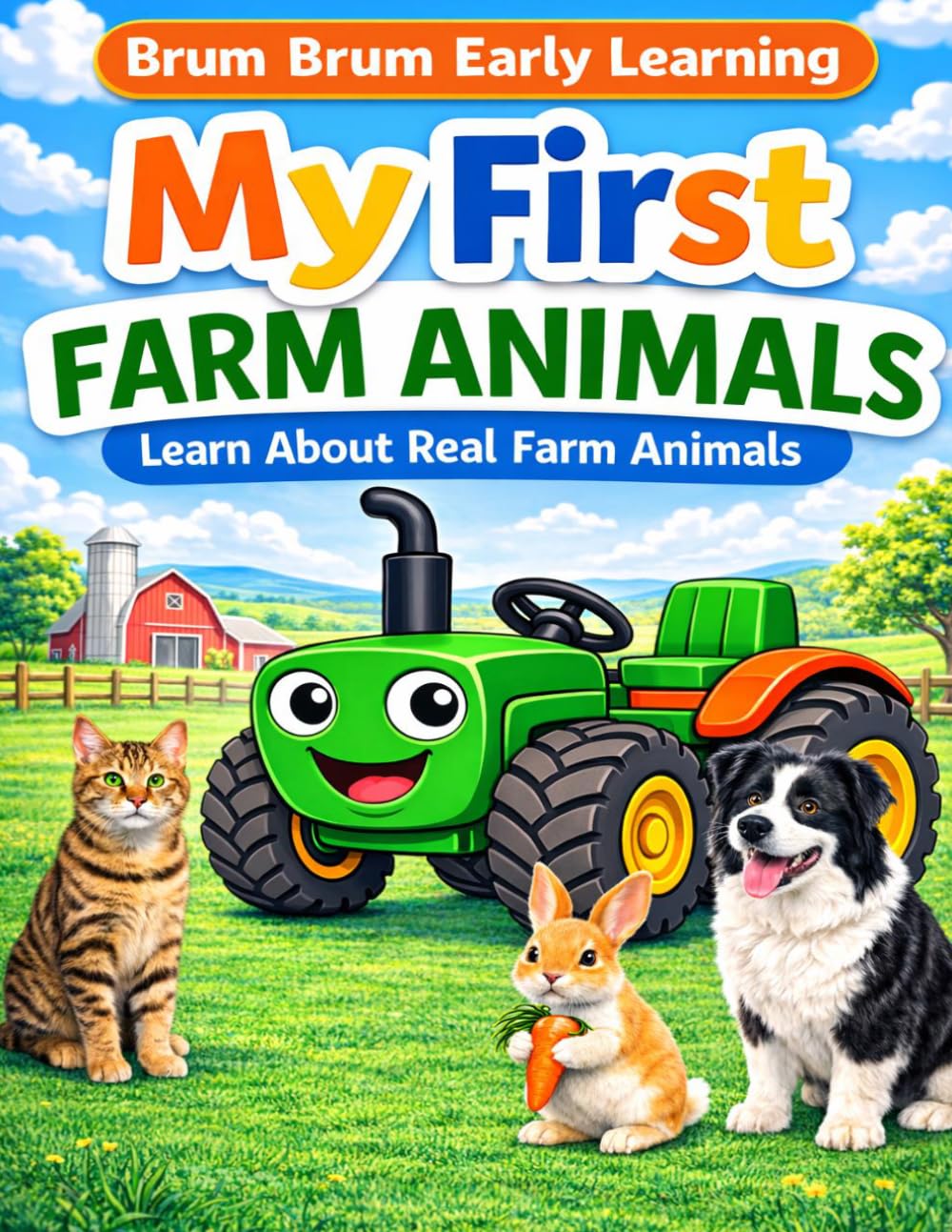 Learning Farm Animals with Brum Brum: A Realistic Farm Animals Book for Toddlers and Preschool Kids Ages 2-4. Learn About Animals on the Farm (Brum Brum Early Learning Series)