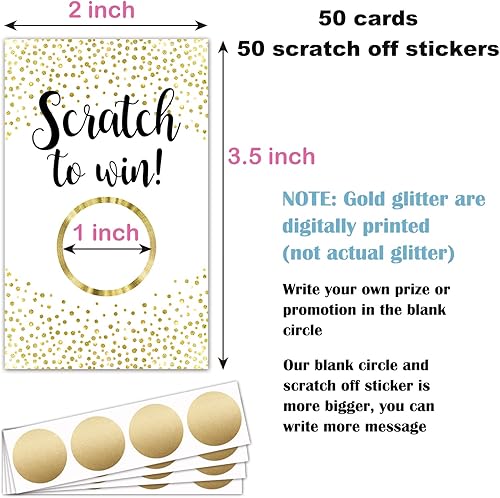 Miniatura 3 de Certificado de regalo en blanco para rascar, tarjetas de rascar para ganar para bodas, novias, juegos de regalos de baby shower, cumpleaños,