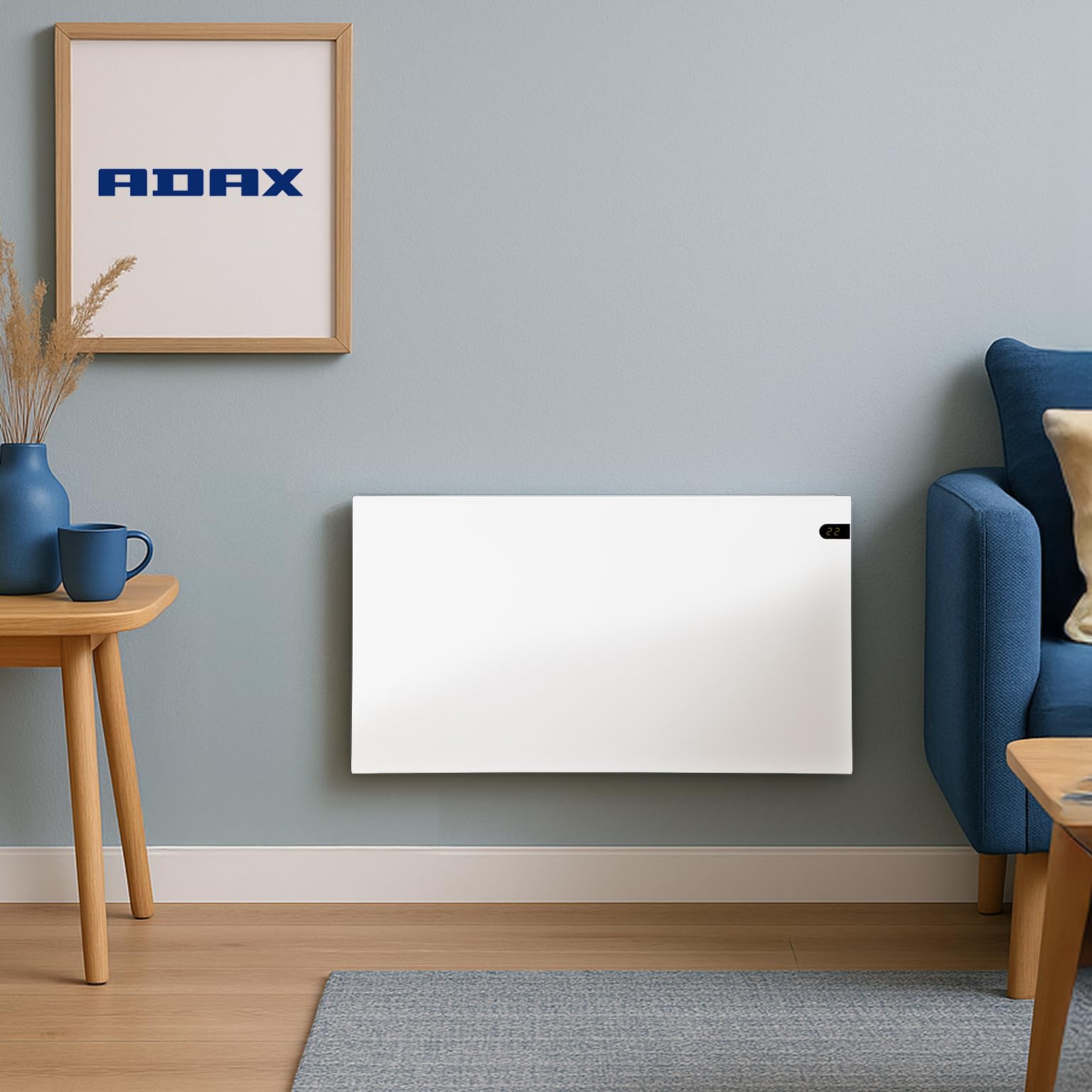 Adax Neo NP - Radiador Electrico Bajo Consumo 800W | Calefactor Bajo Consumo | Radiador eléctrico moderno | Altura 370mm | Calefactor Electrico KDT Blanco | IP20