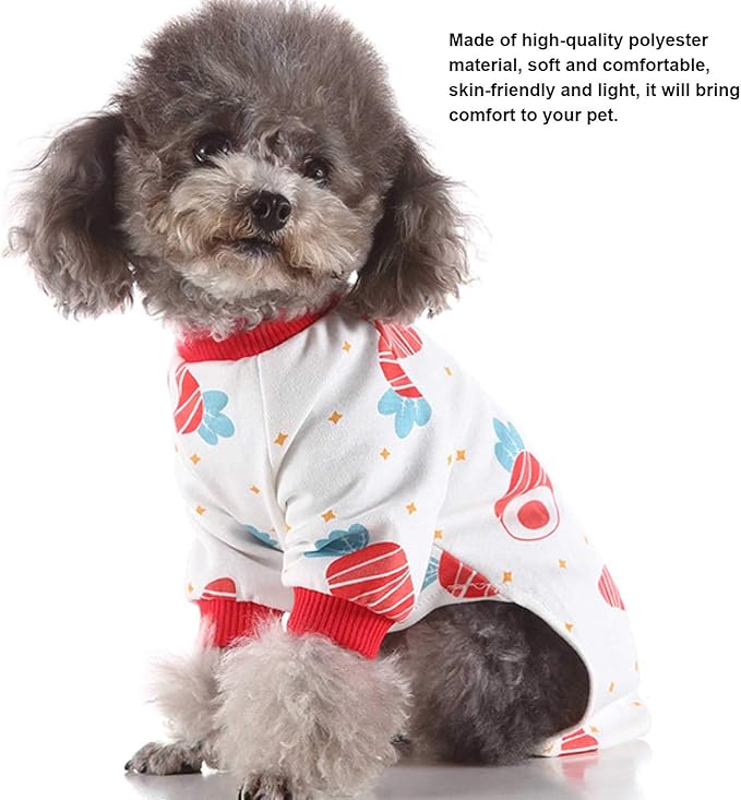 Pijama para Perro Pequeño Algodón 4 Piezas miniatura 2