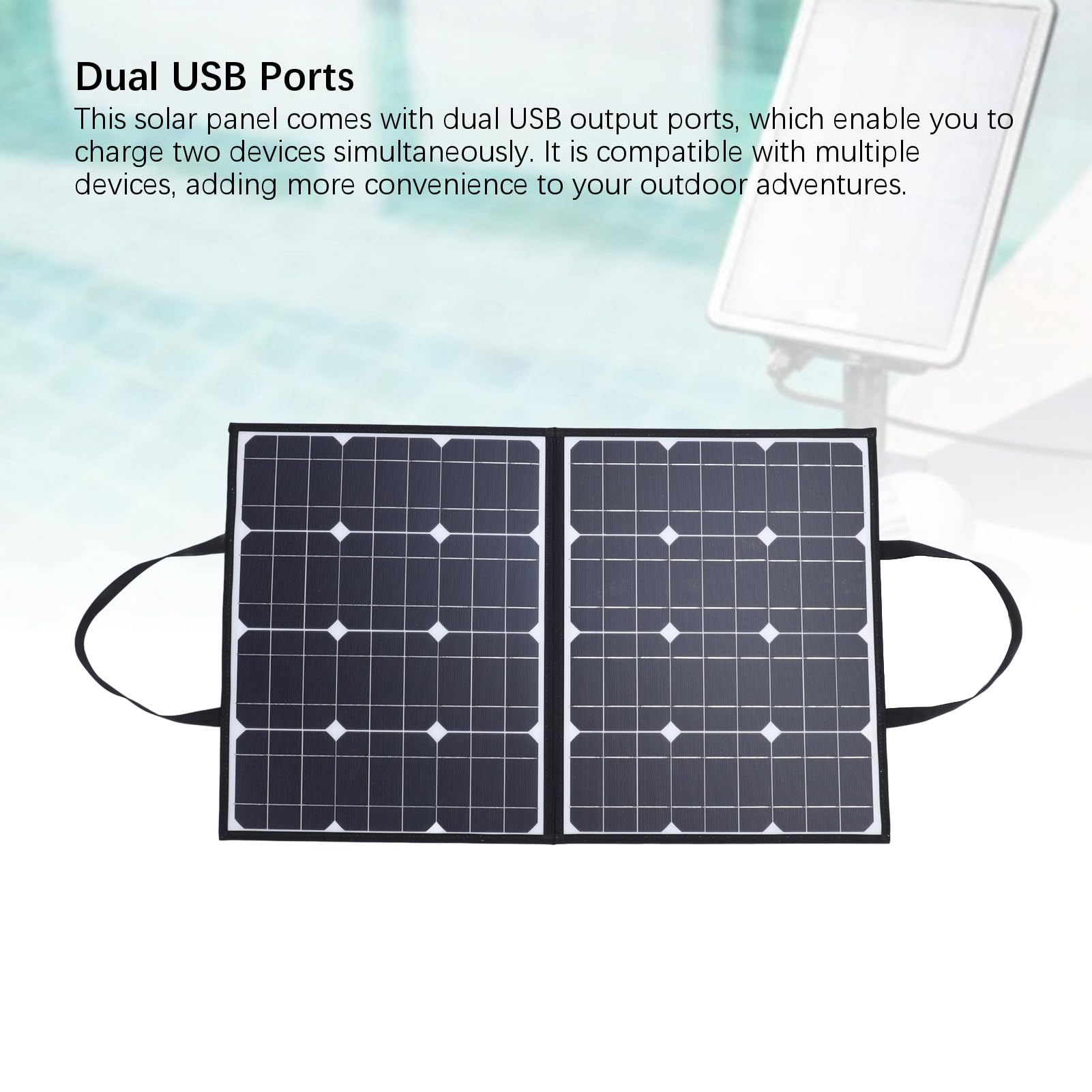 Cargador portátil de panel solar plegable de 200 W para actividades al aire libre