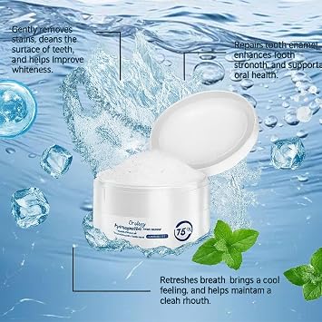 Microcrystalline Hydroxyapatite Powder, 7.5% Nano Hydroxyapatite Powder, 7.5% Nano Hydroxyapatites Toothpaste Powders, Tooth Restoration Mineral Powders, Deep Cleaning Care Teeth (1)