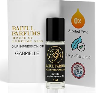 Comparable to Gabrielle Alcohol-Free Perfume Oil – 8ml Travel Size Roll-On Glass Bottle, Long Lasting Fragrance, 98% True-to-Scent, Clean Scent Perfume, Main Accords - Floral, Sweet, Fruity