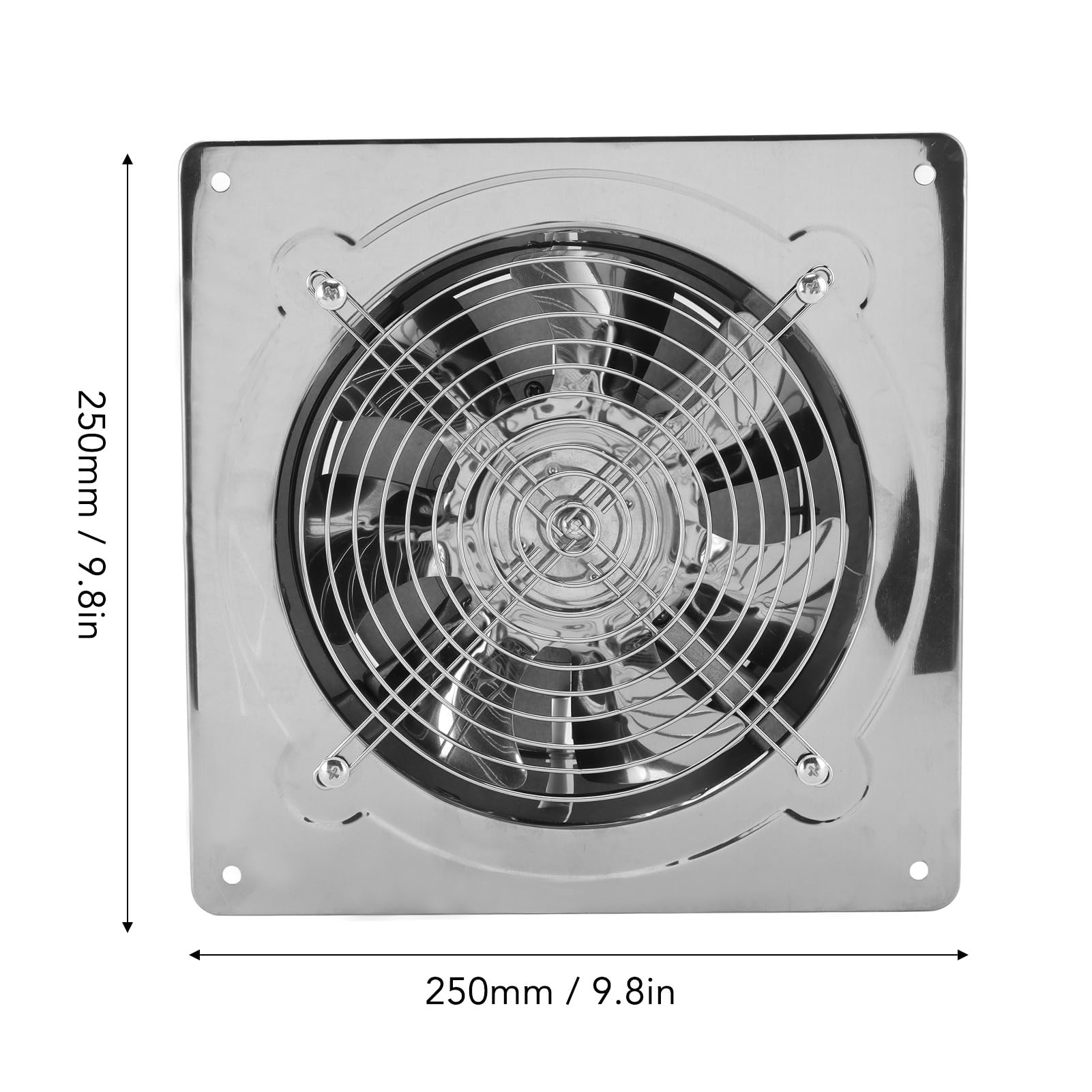 Aspiratore da Bagno Silenzioso da 52 W, Acciaio Inossidabile con Design Rimovibile, Flusso d'aria Ad Alto Flusso per e Garage