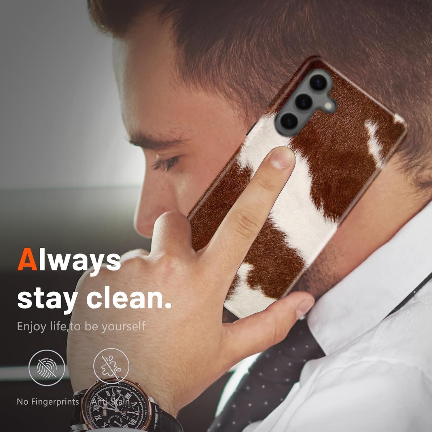 Compatible for Samsung Galaxy S25 Ultra 5G Case, Dual Layer Heavy Duty 2 in 1 Shockproof Protective Phone Case,Western Cowhide Print Luxury Design - Image 6