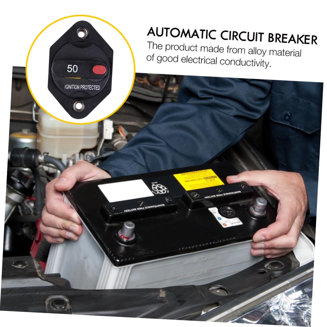 ULTECHNOVO 3piezas Disyuntor De Corriente Protección Contra Sobretensiones y Restablecimiento Manual Para Automóviles y Protector De Sobrecarga De Batería y Motor Eléctrico