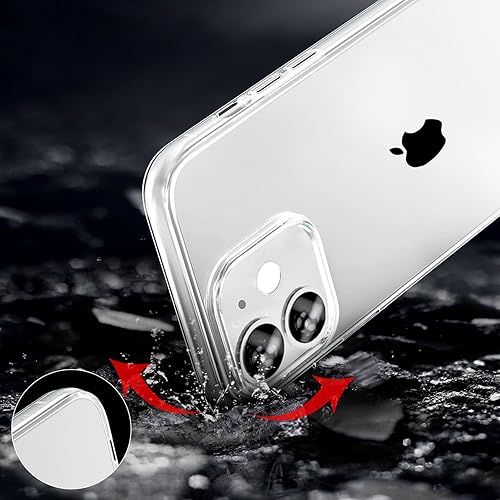 Vista 158 de TENOC Funda para teléfono compatible con iPhone 13 Pro Max, funda transparente a prueba de golpes protectora delgada para 6.7 pulgadas