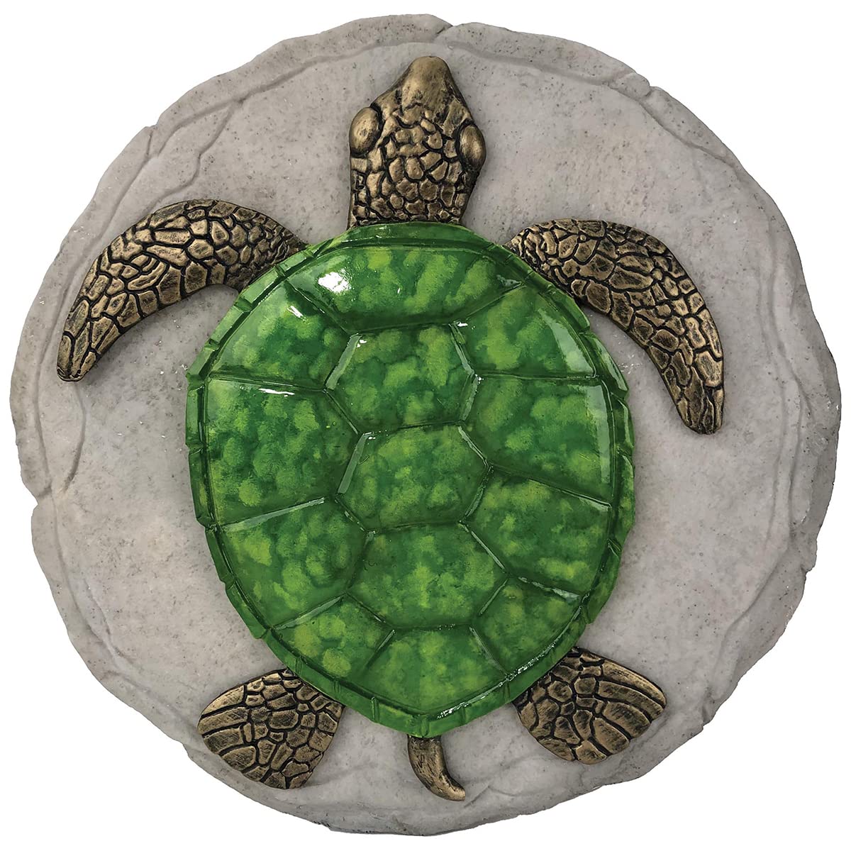 Spoontiques - Gartendekoration - Schildkröte Trittstein - Dekostein für Garten