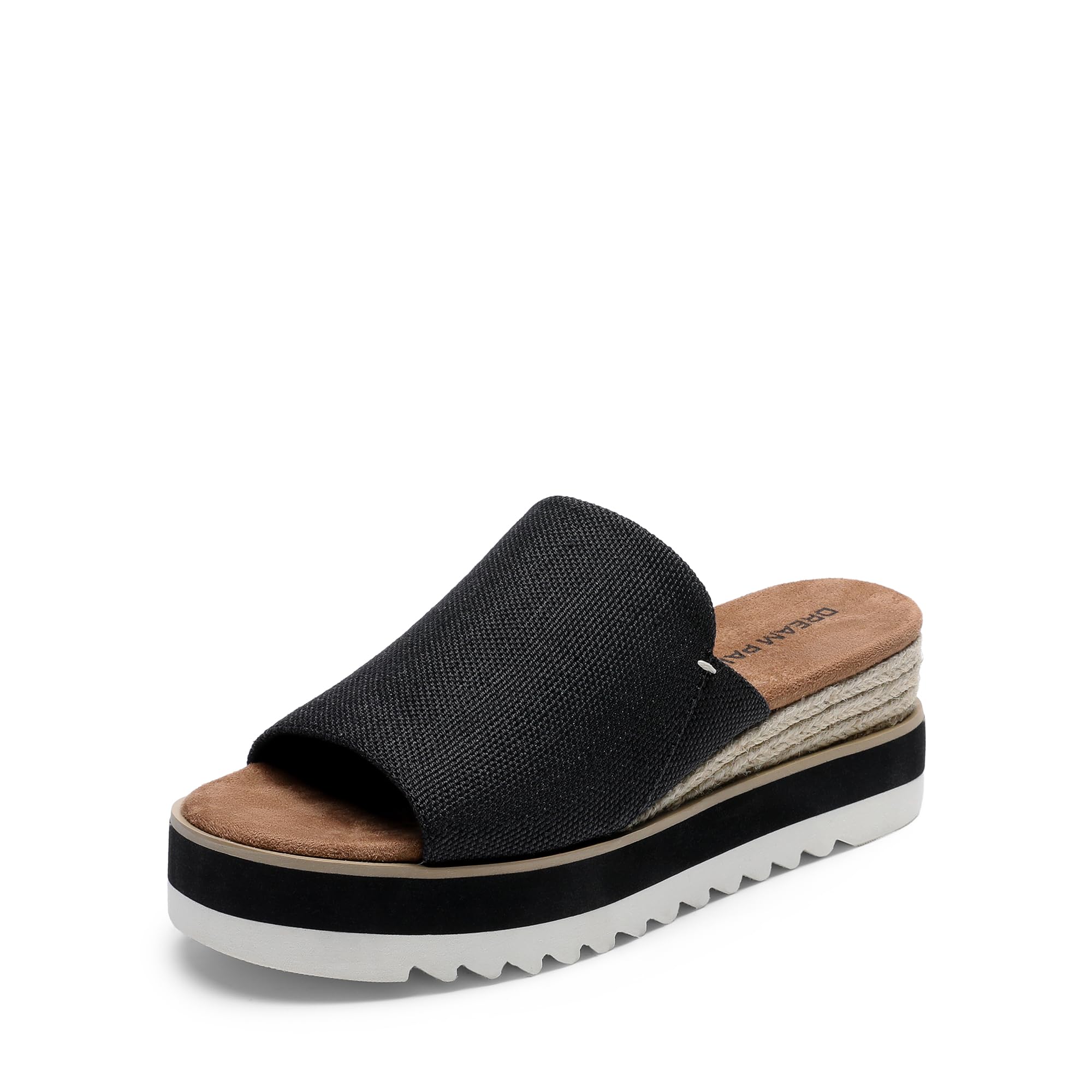 DREAM PAIRS Platform Sandals Women Slip-on Espadrille Bohemia Wedge Sandals, Comfort Dressy Summer Open Toe Canvas Slides for Women's Outdoor and