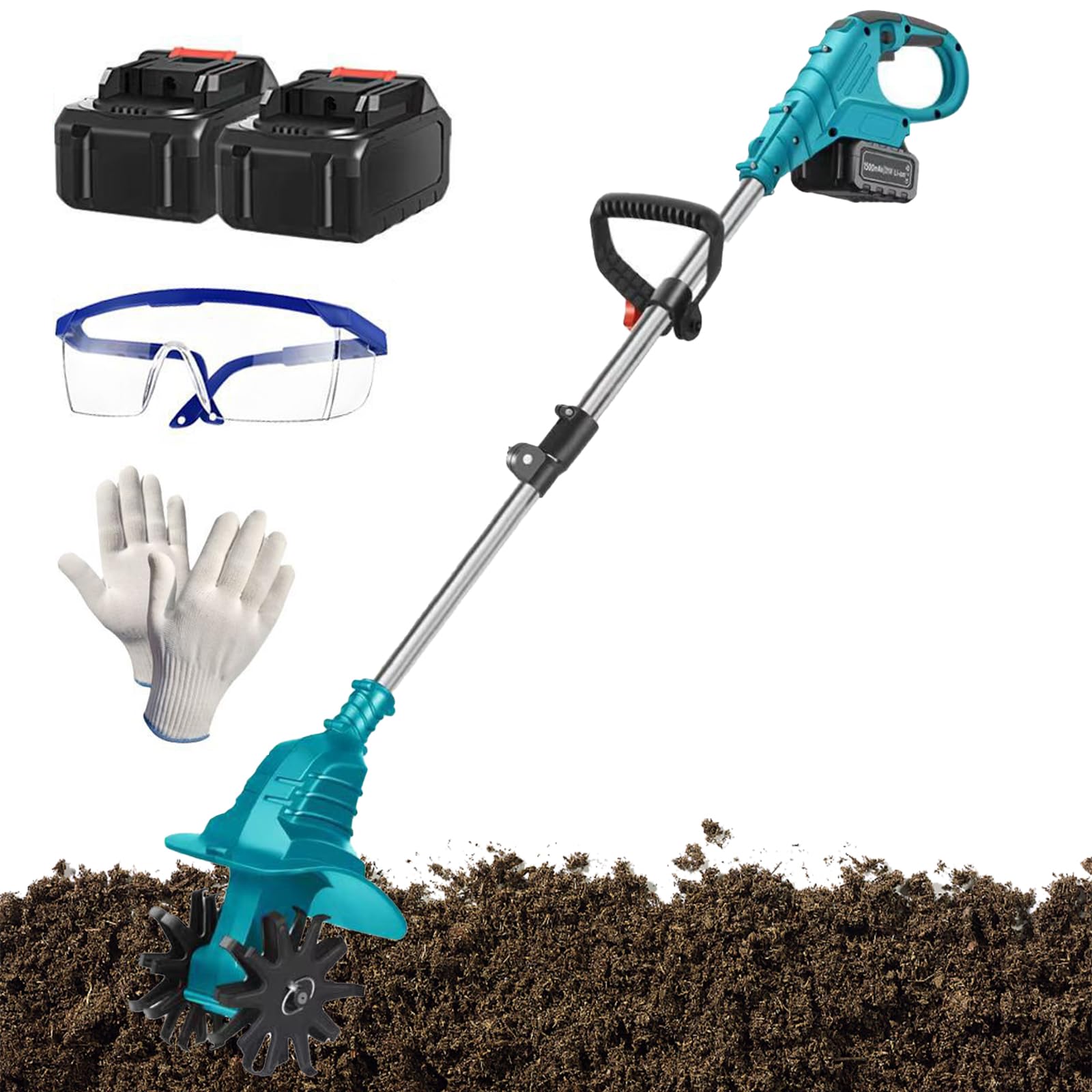 Motobineuse électrique sans fil pour créer le jardin de vos rêves avec 2 batteries