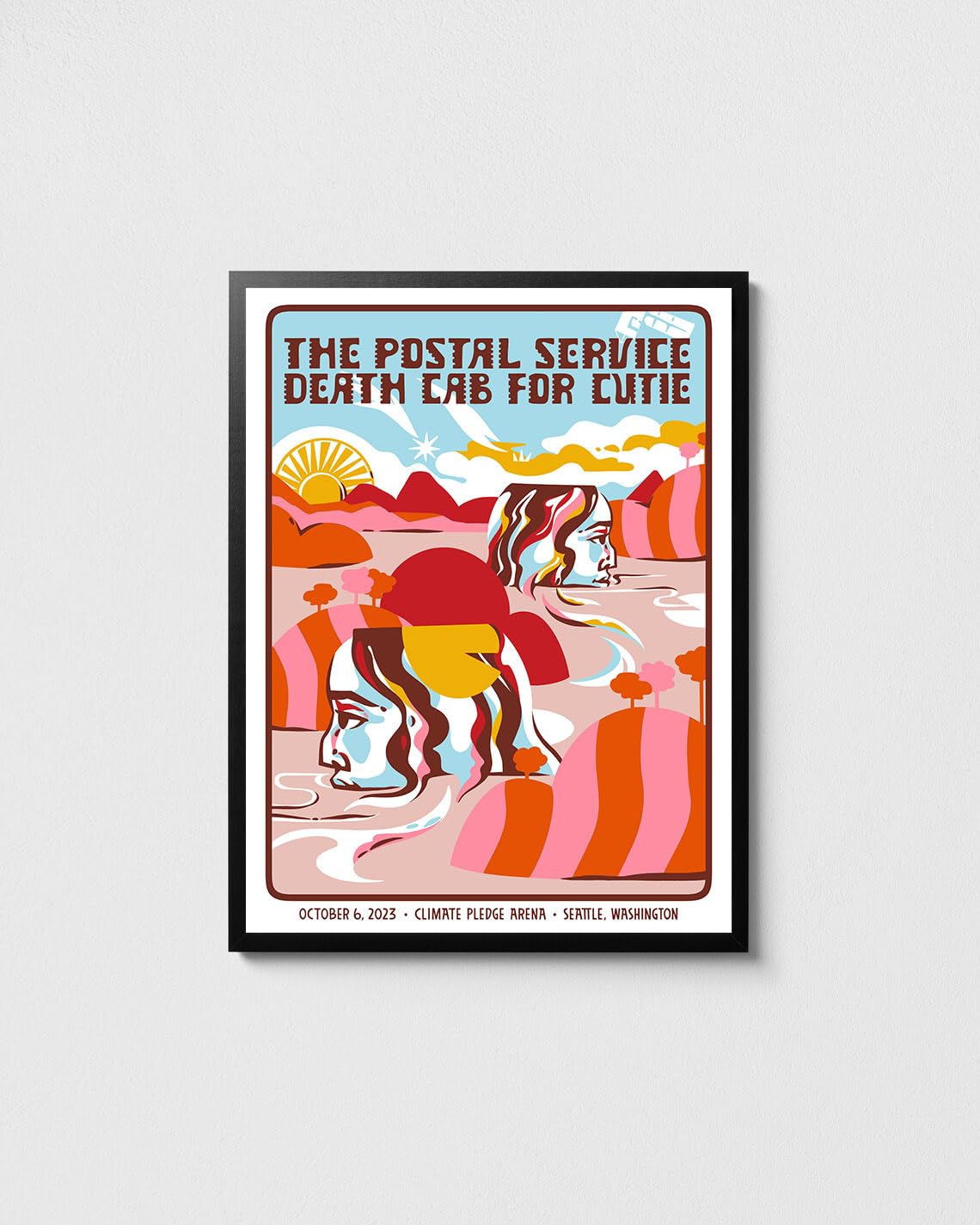 Death Cab for Cutie Fall Tour 2011 ポスター The Postal Service and Death Cab for Cutie Concert Poster