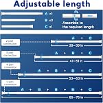 Shower Curtain Rod (1 Inch Diameter) - 28 to 73 Inches Adjustable, Never Rust Shower Rod, No Drill Tension Curtain Rod for Bathroom, Window, Doorway，Kitchen