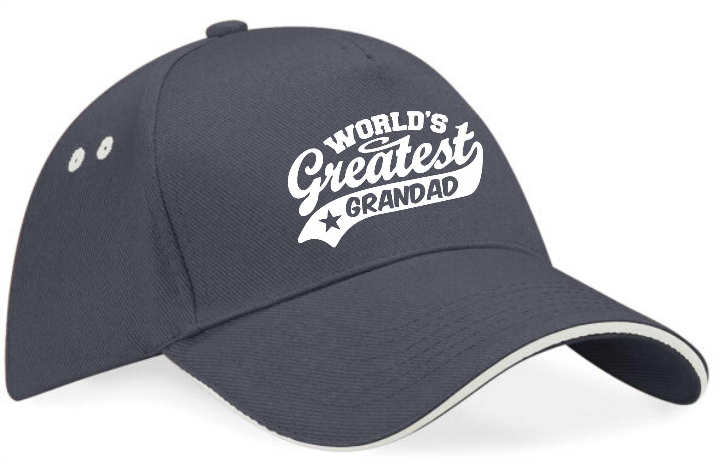 Print4U Baseball Cap Greatest Grandad Gift for Men Present Fathers Day Birthday Grey
