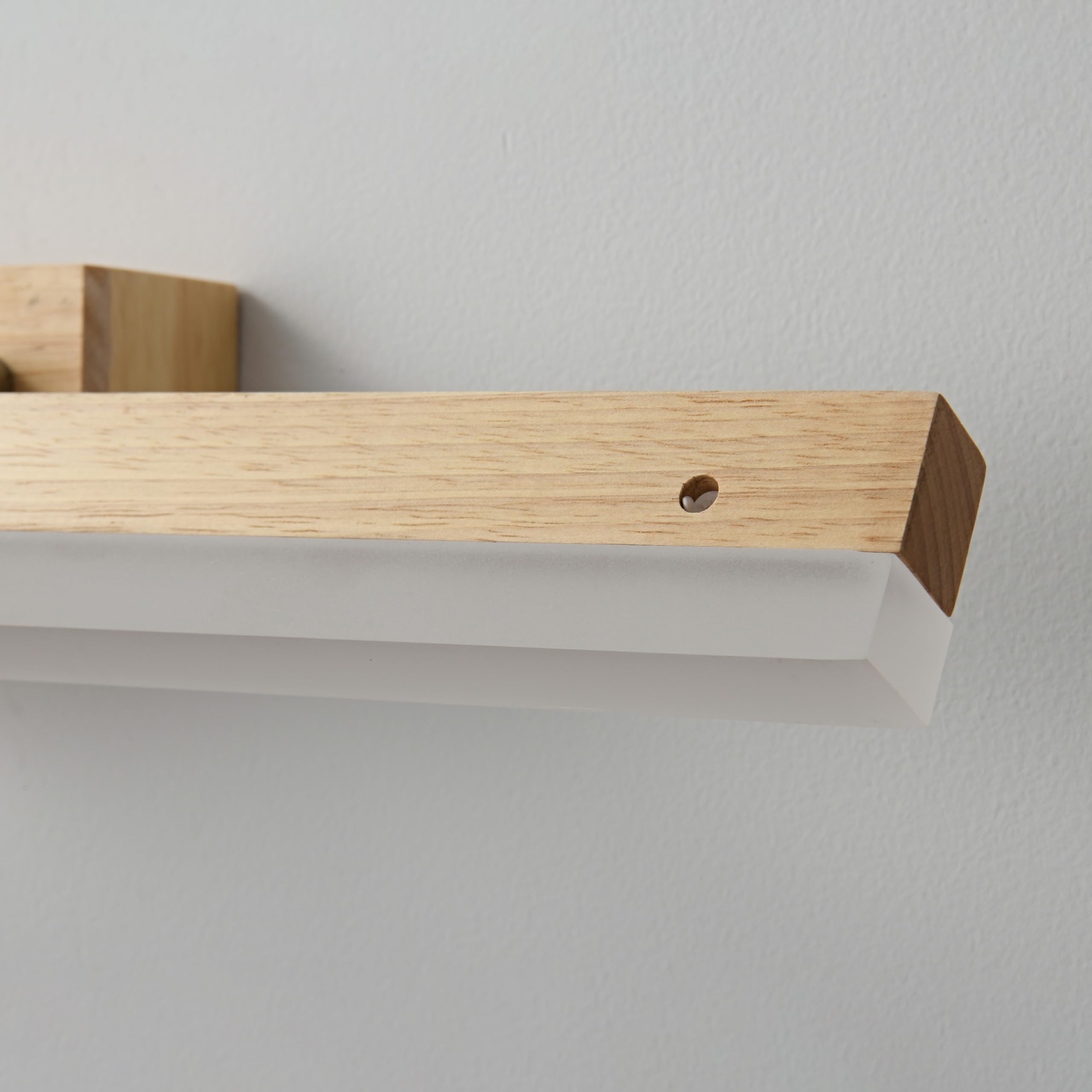 Aplique espejo baño 60cm 9W 720LM, luz espejo baño led Rotación de 180° Luz blanca cálida de 3000 K IP44 Impermeable, lampara espejo baño Aplique pared interior Madera (luz espejo baño)