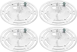 PATIKIL 4" Light Fixture Mounting Bracket, 4 Pack Light Crossbar Circle Mounting Bracket Universal Hook Lamp Fixture with Ground Screw for Chandelier Lamp