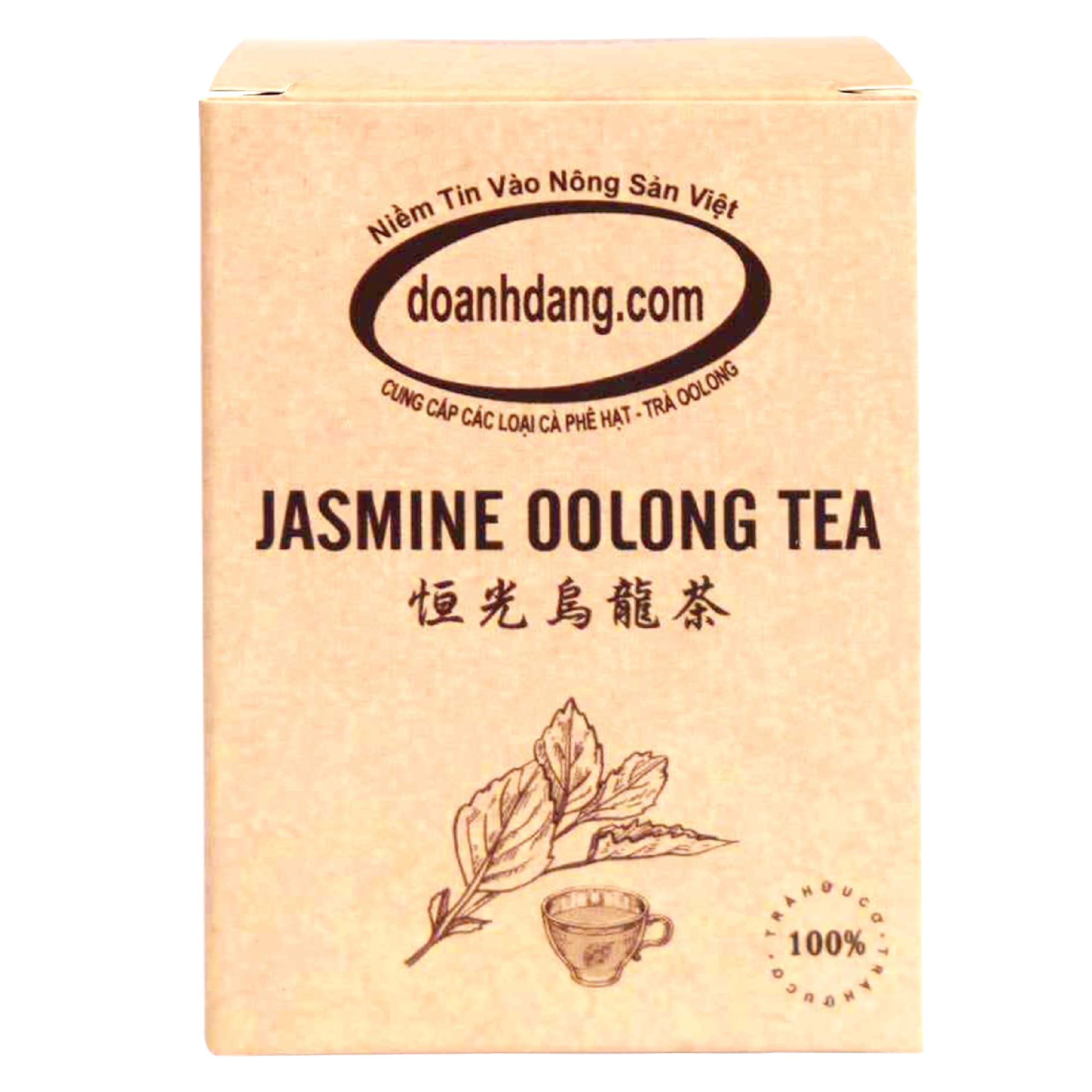 doanhdang3.5 Oz Premium Jasmine Loose Leaf Green Tea, CauDat Fresh High Mountain Tea for Morning Companion