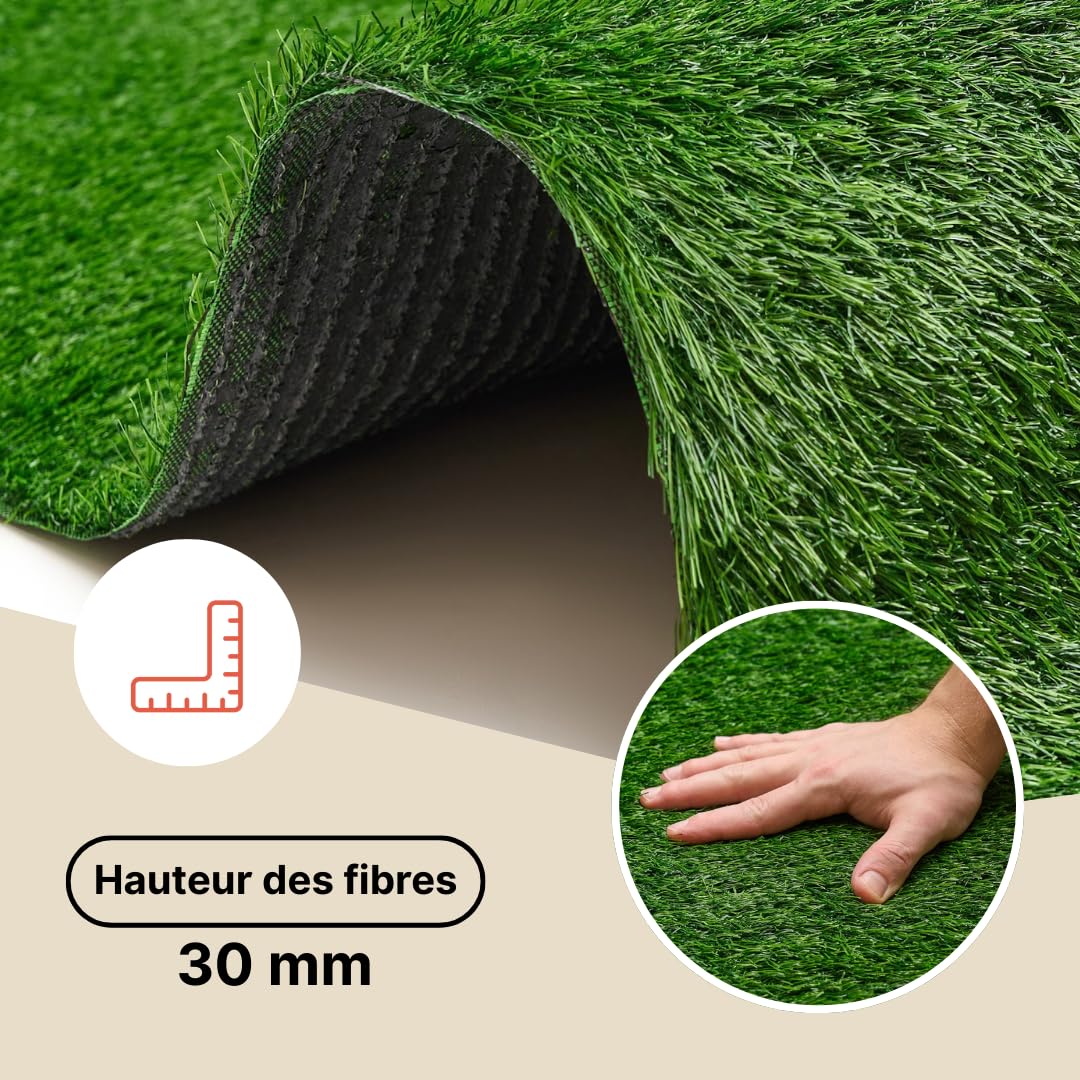 TAPISO Canyoo Césped Artificial Altura De 03mm Hierba Sintética Jardín Terraza Balcón Piscina Alfombra Exterior Color Verde Resistente Césped por Metros Césped A Metros 400 x 400 cm
