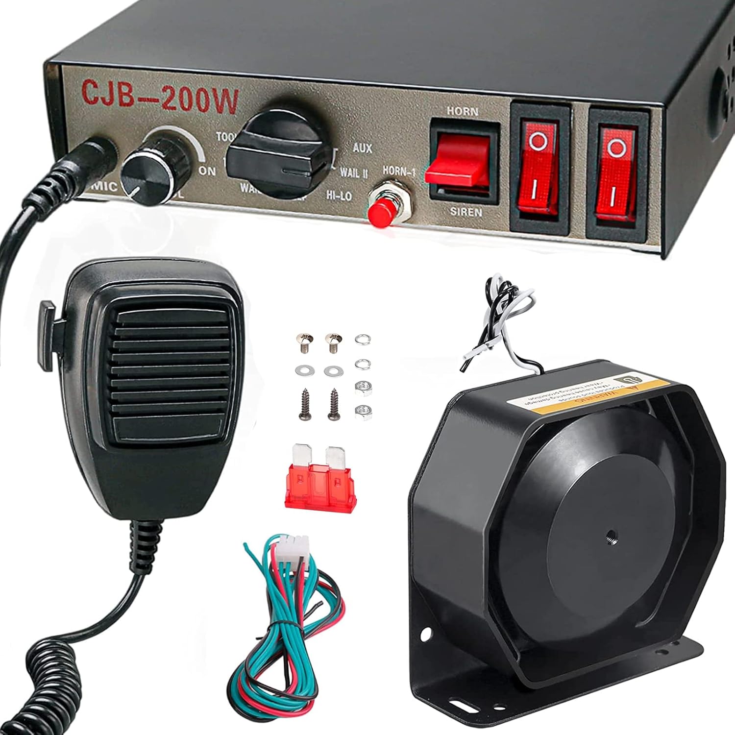 12V Pa System for Vehicles, Police Siren Vehicle Pa Speaker