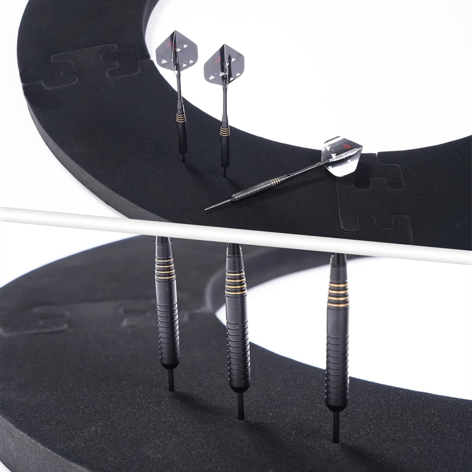 Dart Catchring Surround,Anello di Protezione per Freccette,Anello di Protezione per Bersaglio per Freccette da 45cm,Dart Surround Catchring in Nero,Stabile in Eva per Bersaglio Surround Durevole
