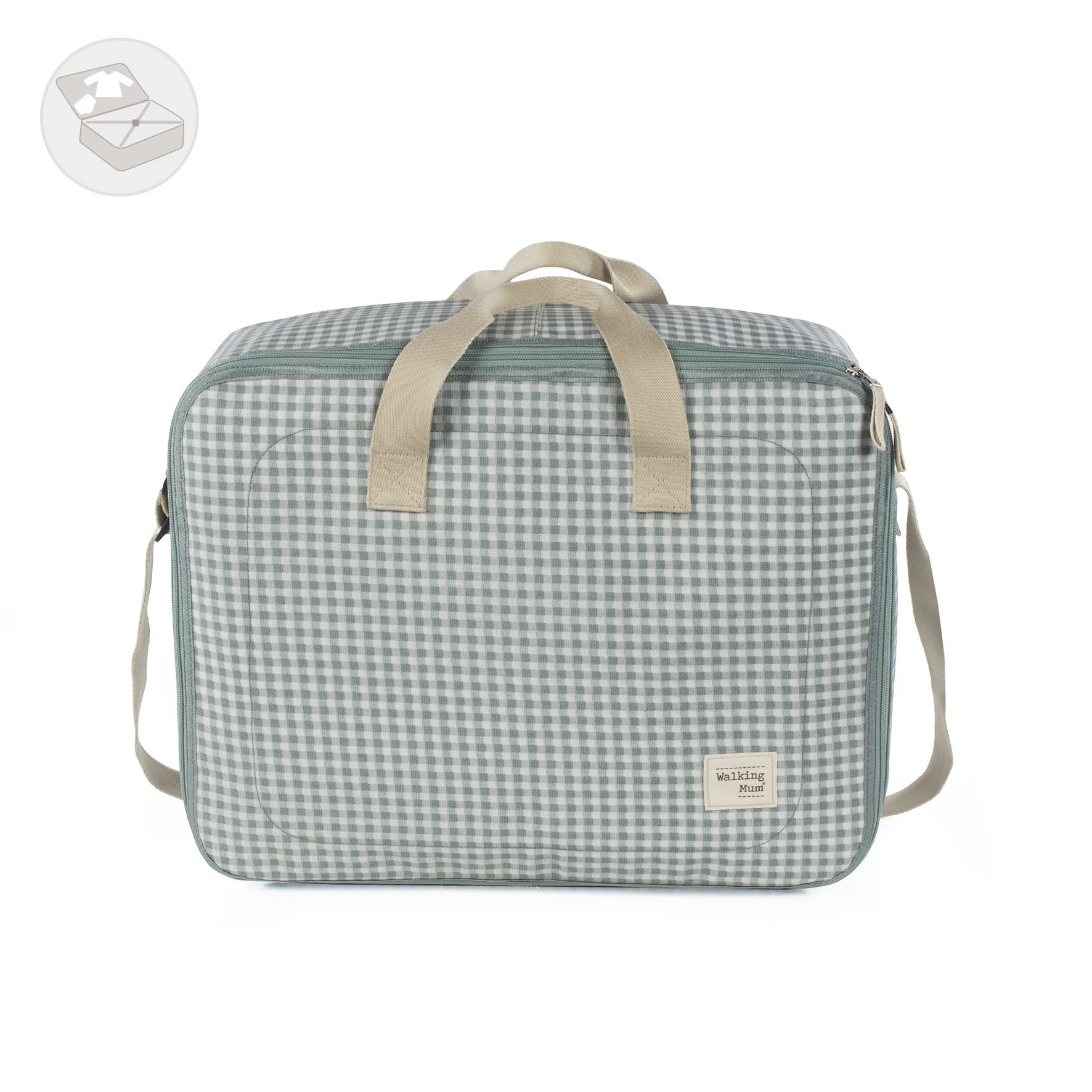 Valigia cestino bambino I Love Vichy Walking Mum