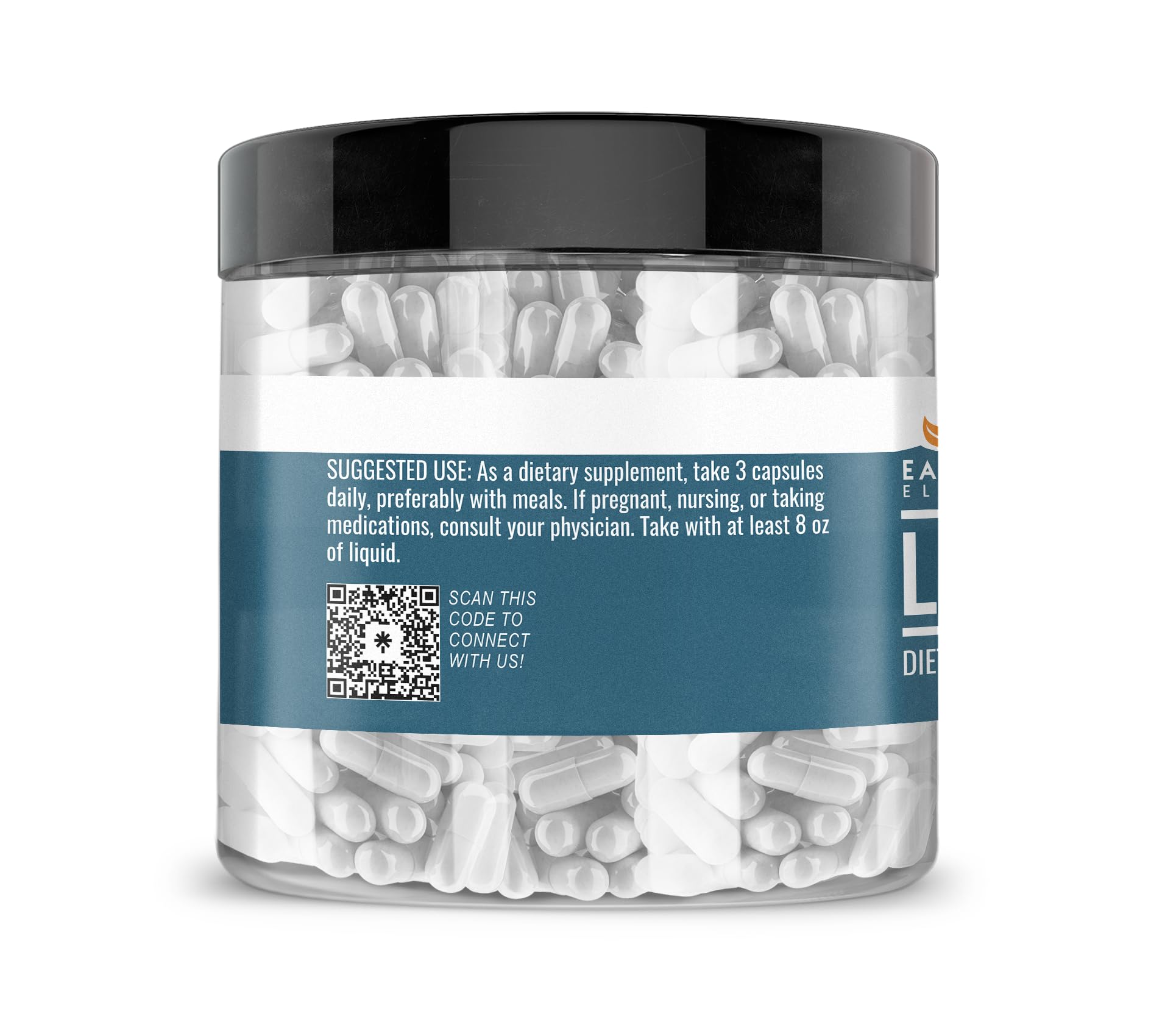 Earthborn Elements Naturally Sourced L-Citrulline, 200 Capsules, Lab-Tested, No Stearates or Rice Fillers