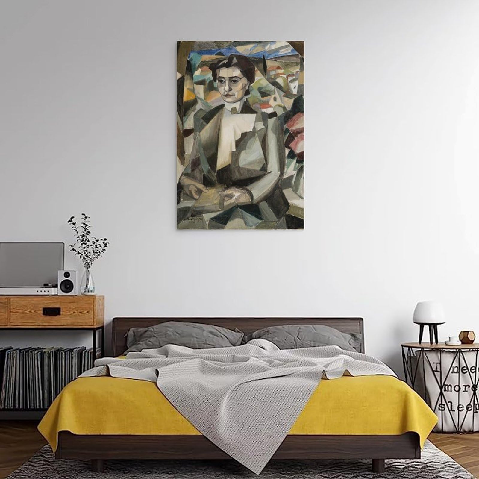 Retrato de Madame H. M. Barzun by Albert Gleizes- Impresiones en lienzo modernas, pinturas decorativas para habitación de niños o niñas, murales para sala de estar y pinturas con motivos navideños 46