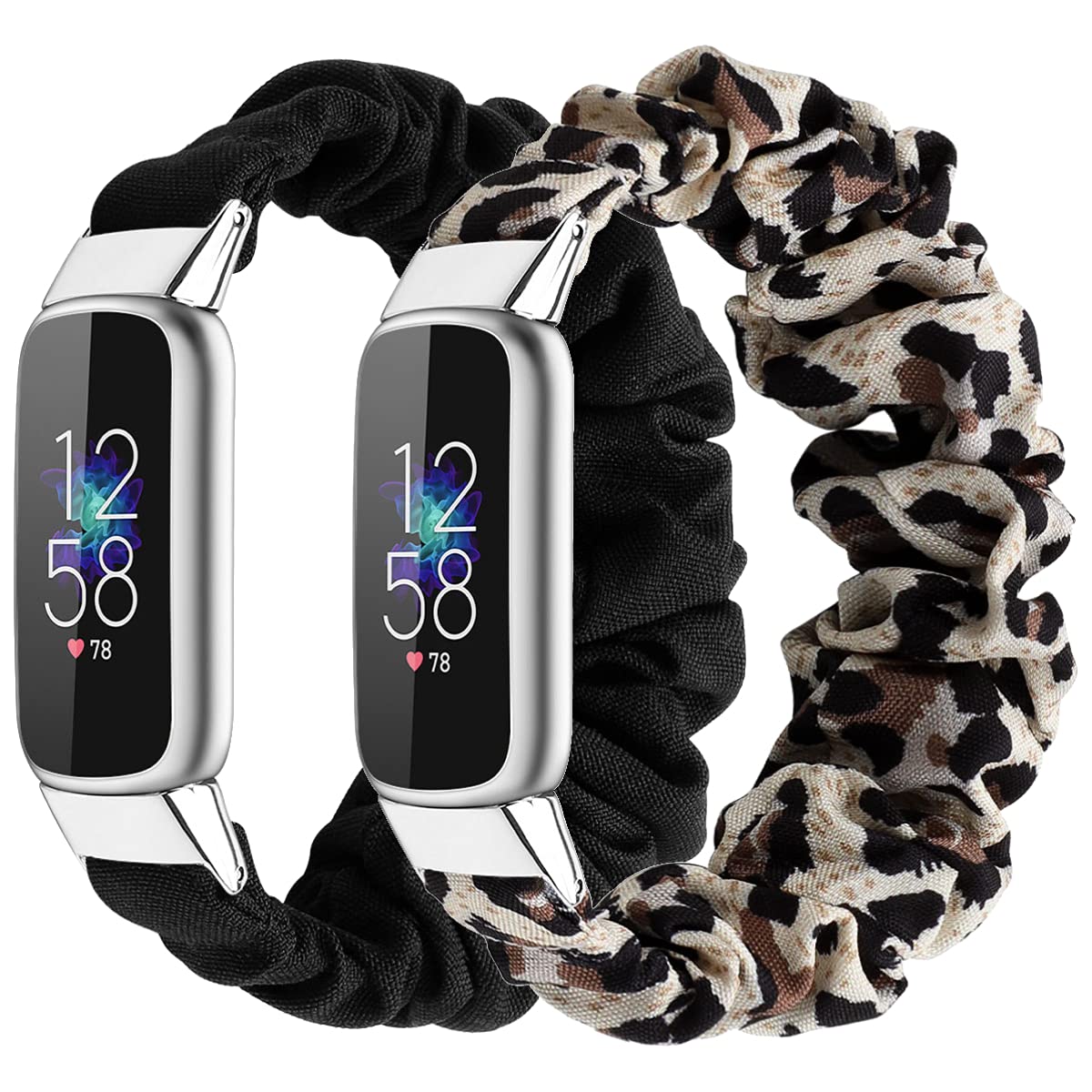 ECSEM Pattern Elastic Fabric Band Compatible with Fitbit Luxe Bands Stretchy Breathable Bracelet Loop Straps Quick Release Wristband Watch Bands for Fitbit Luxe Band for Women-image-26