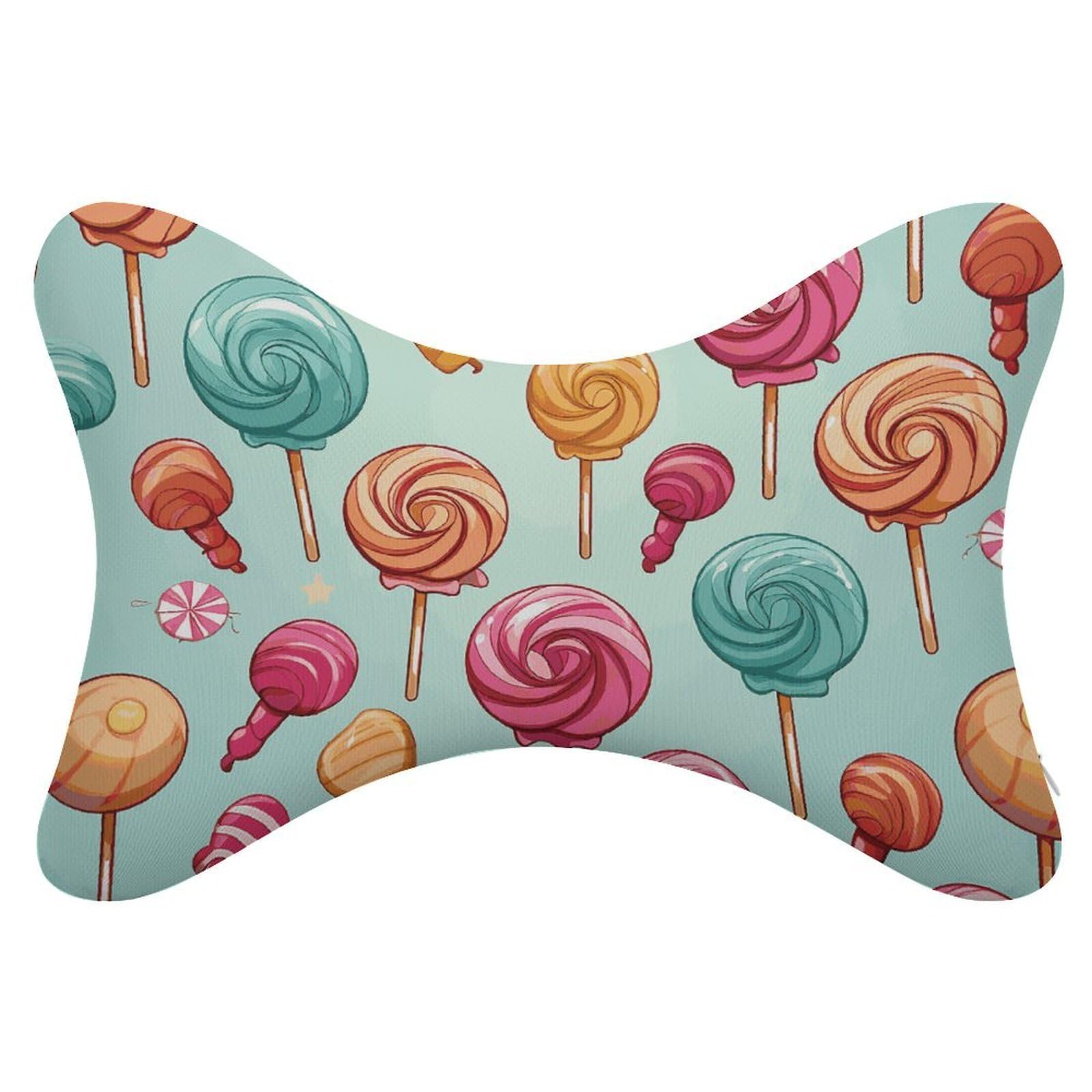 JTREHY - Dog Bone Car Neck Pillow Travel Headrest Chiropractor Car Support Adjustable Strap Sofa Lounge Chair for Car Seat