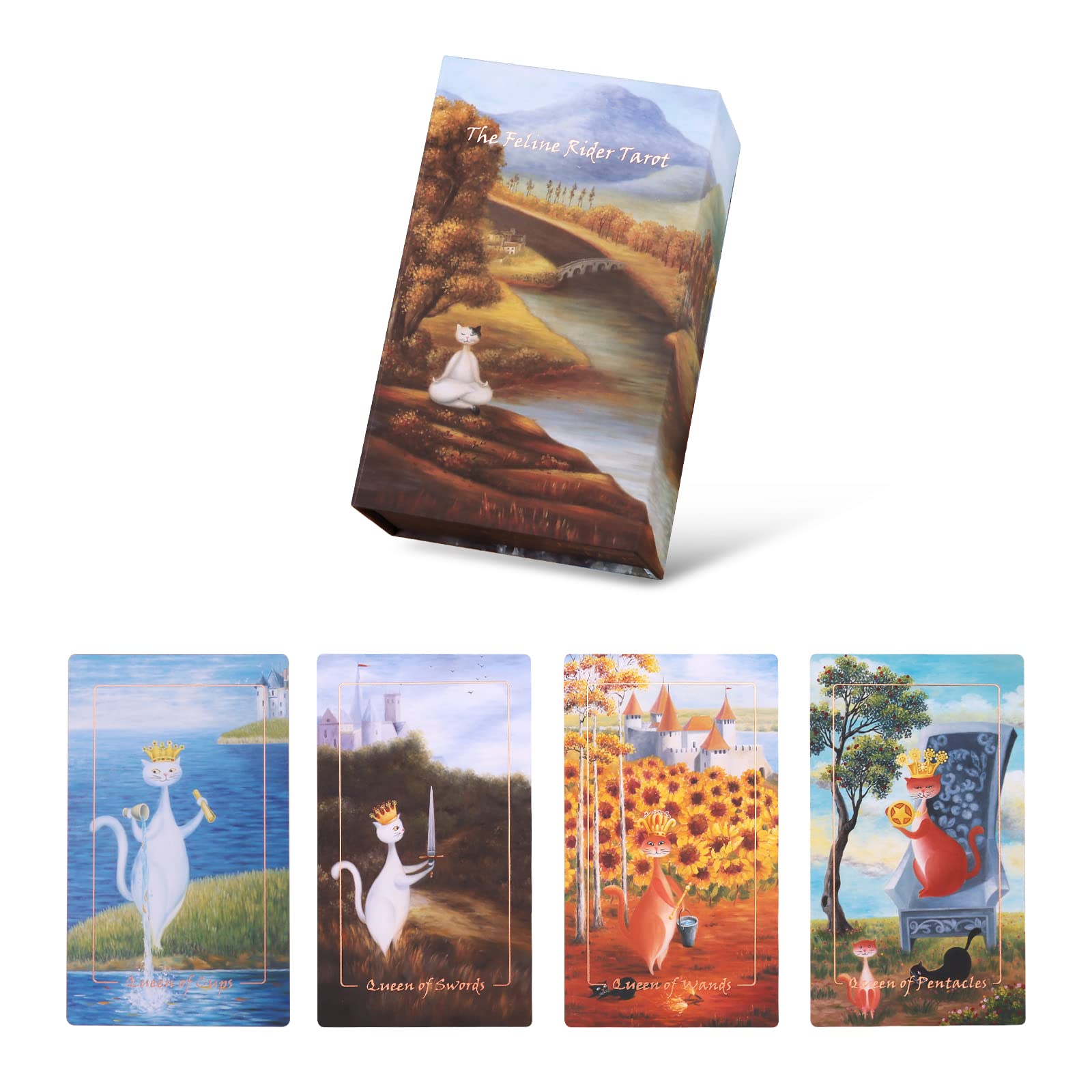 Amazon.com: SOUL SPARKLE TAROT, A Cute, 78-Card Oil Painting Original  Design Cat-Themed Tarot Deck with Guidebook (The Smooth Finish Deck) : Toys  & Games