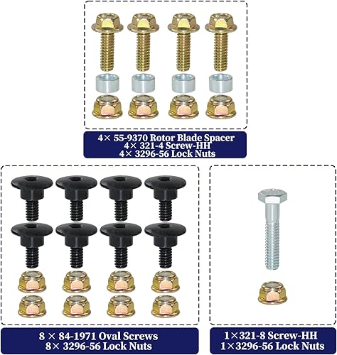 Miniatura 8 de 99-9313 Las paletas sopladoras de nieve reemplazan 88-0771, 125-1128, 55-9251 para Toro 210, 221, 421, 621, 721 Power Clear, CCR 2400, CCR 2450, CCR
