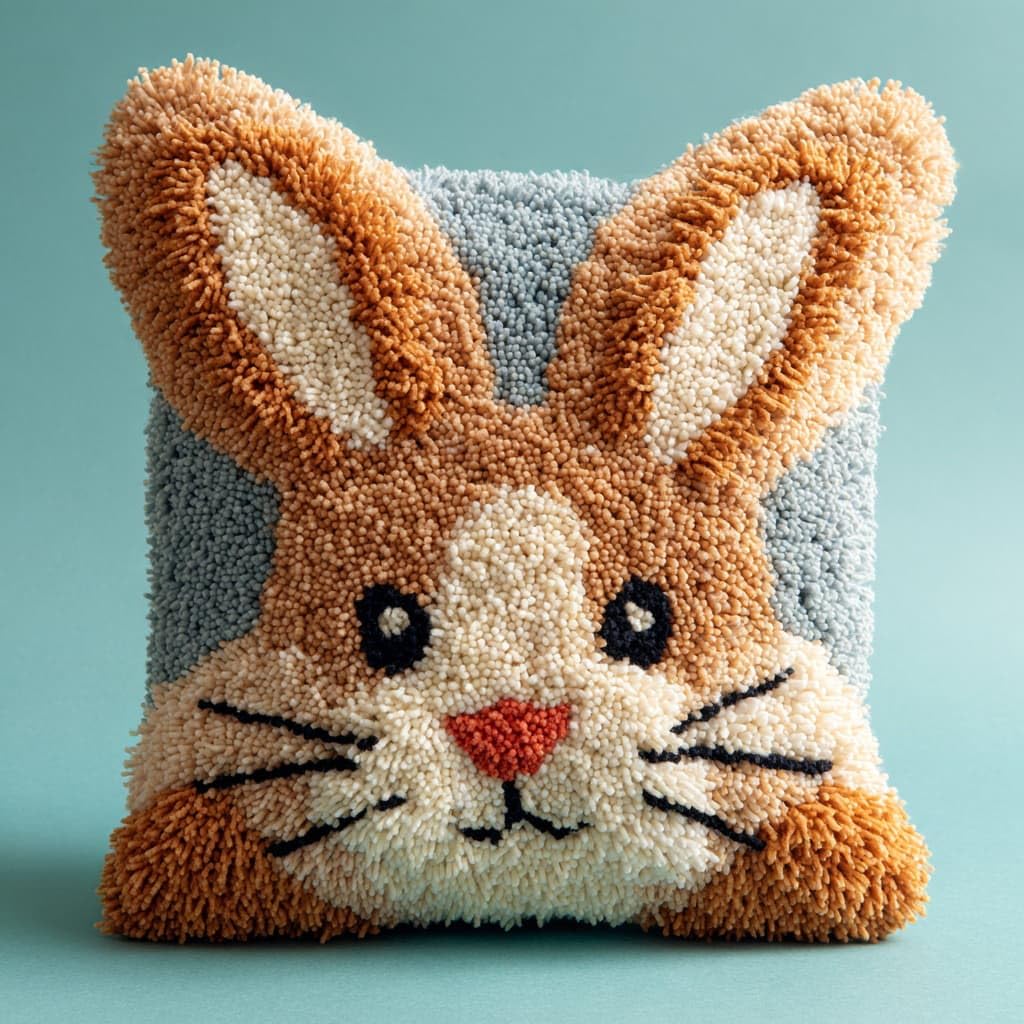 Henypt Latch Hook Cushions Kits Rabbit