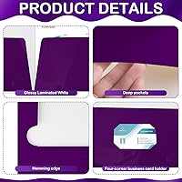 Vista 3 de Yeaqee Paquete de 100 carpetas de papel laminado brillante con 2 bolsillos, carpetas de presentación para el primer día de escuela, tamaño carta