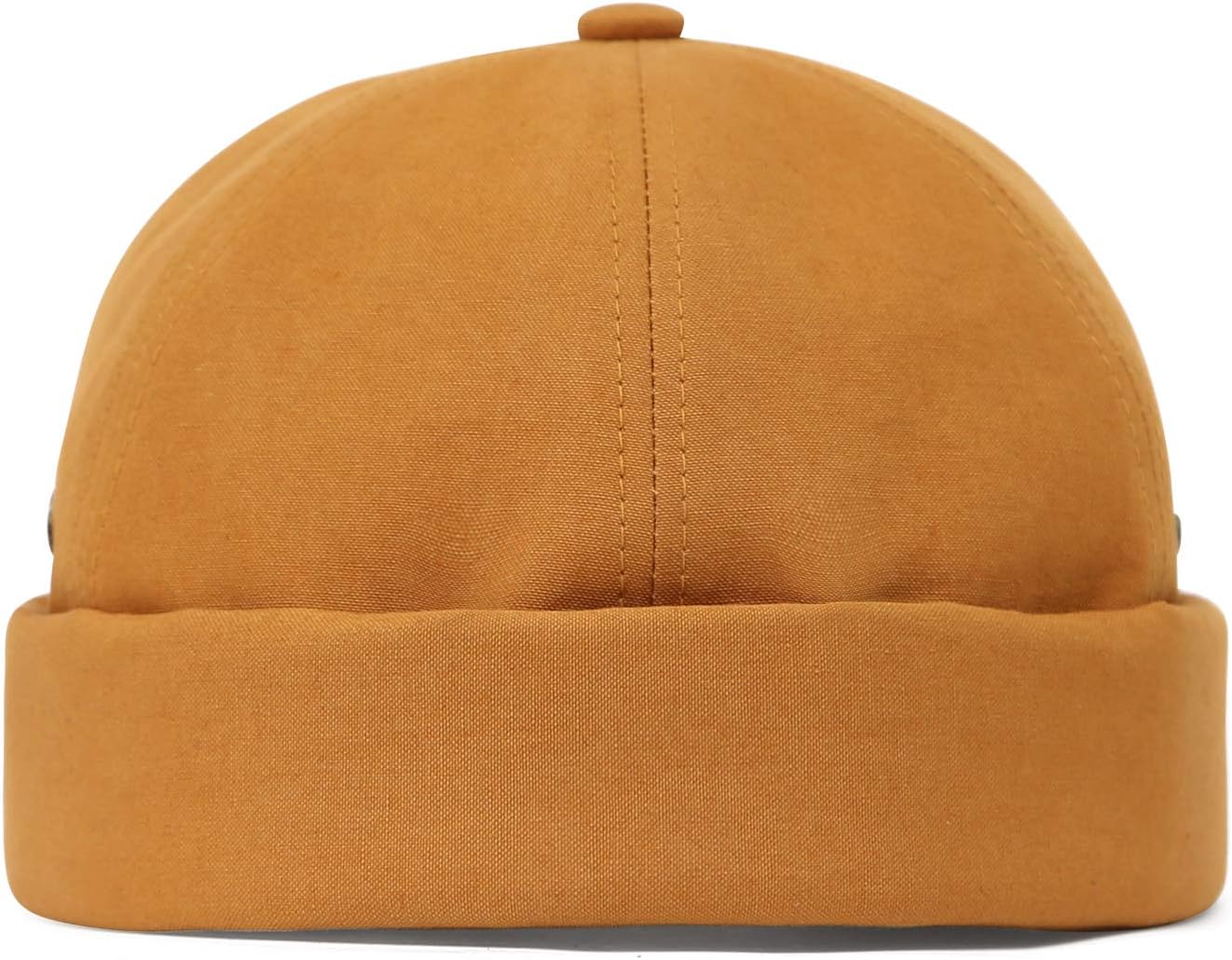 UNDERCONTROL Vintage Brimless Sailor Fisherman Leon Hat Miki Skull Docker Leather Strap Beanie Cap for Men & Women Korea