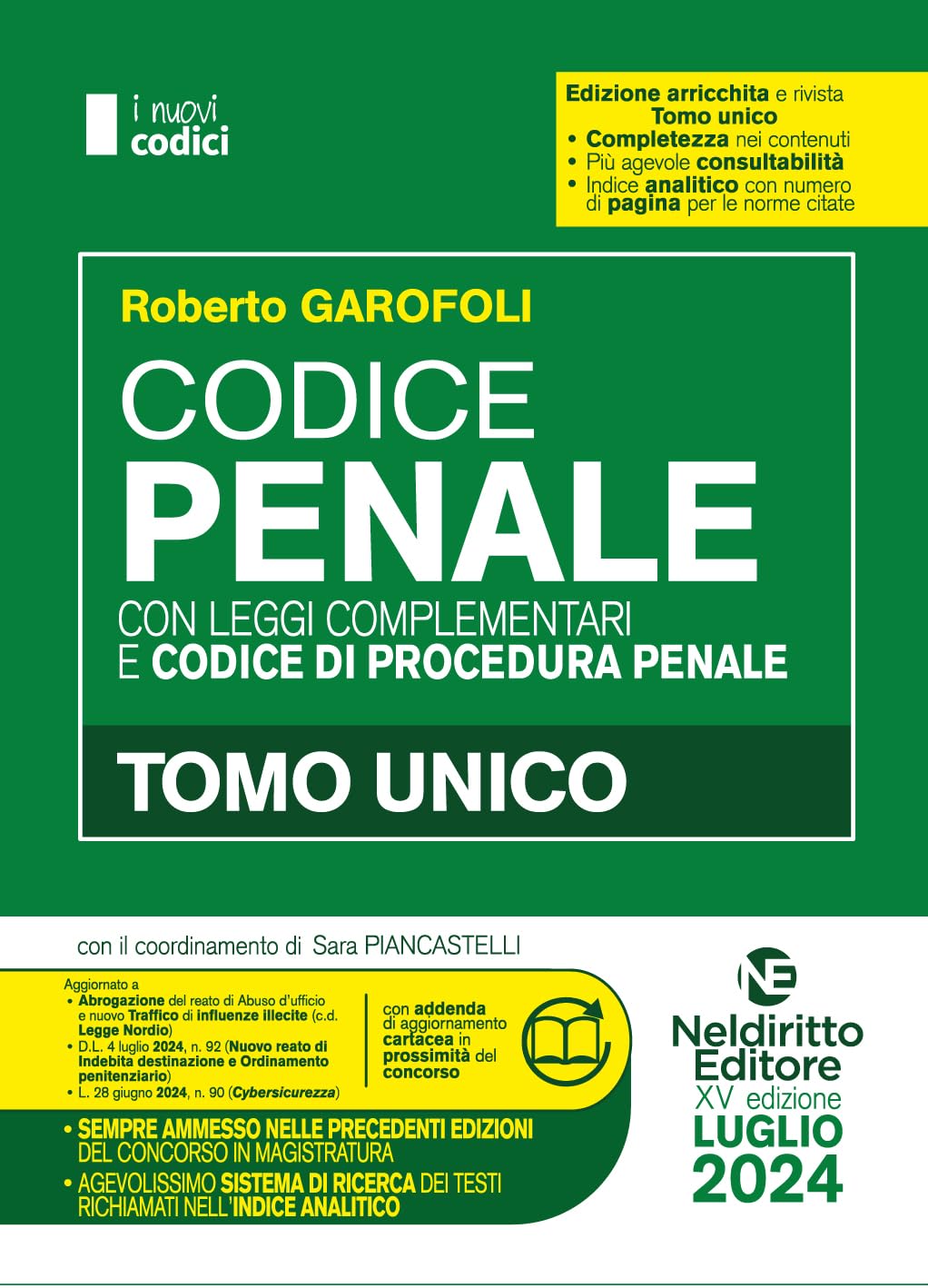 Concorso Magistratura. Codice penale e leggi complementari