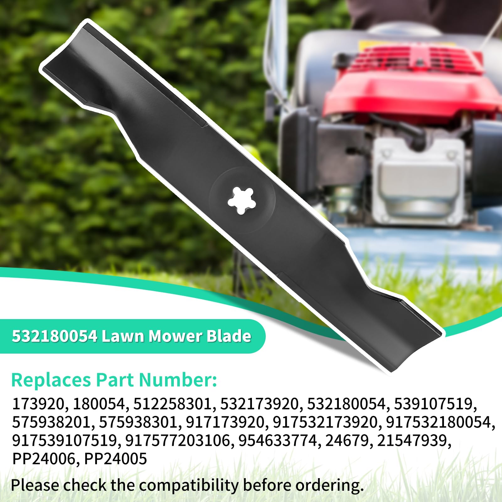 Paquete de 3 cuchillas de cortacésped 180054 compatibles con cubierta HU de 48 pulgadas, cuchillas de alta elevación 173920 compatibles con tractor de césped Hu sqvarna YTH24V48 YTH2348 Pou