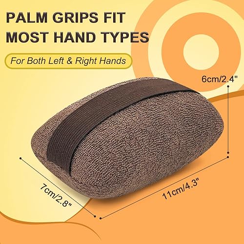 Miniatura 4 de Zelen Protector de agarre de palma para cojín de contractura de mano, protector de férula de palma con banda elástica para postrarse en cama