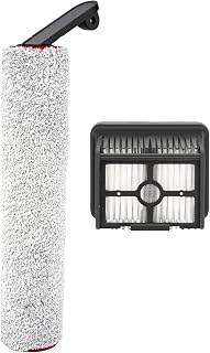 (2 Pack) H12 Pro Replacement Brush Rollers and HEPA Filters Compatible with Dreame H12 Pro/ H12 Dual Cordless Wet and Dry Vacuum Cleaner, Accessories Kit, 1 Brush Roller, 1 HEPA Filter
