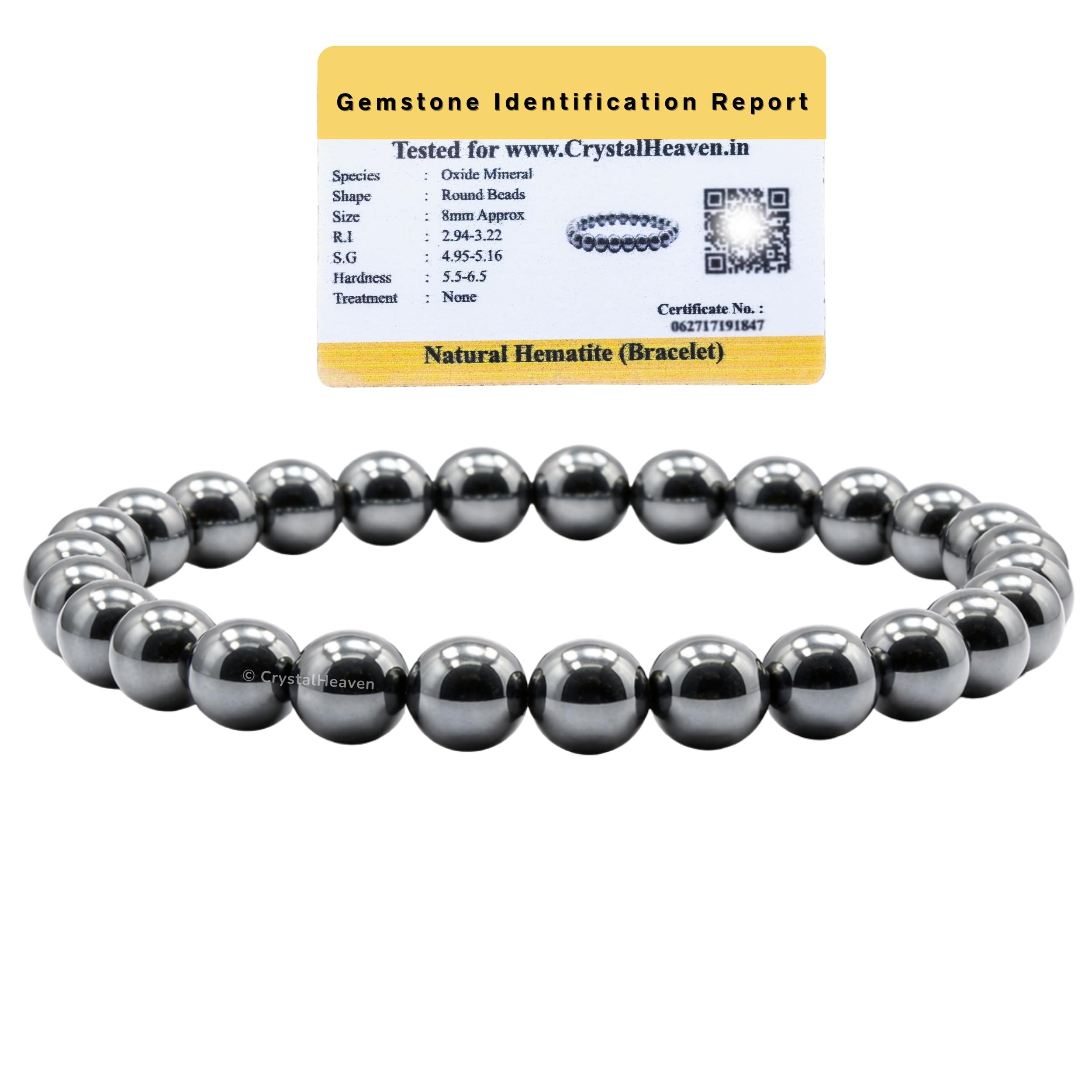 Certified Crystal Bracelet for Women Men with Healing Crystal and Reiki Stone - Original Authentic Elastic Beaded Bracelet for Money, Success & Positive Energy