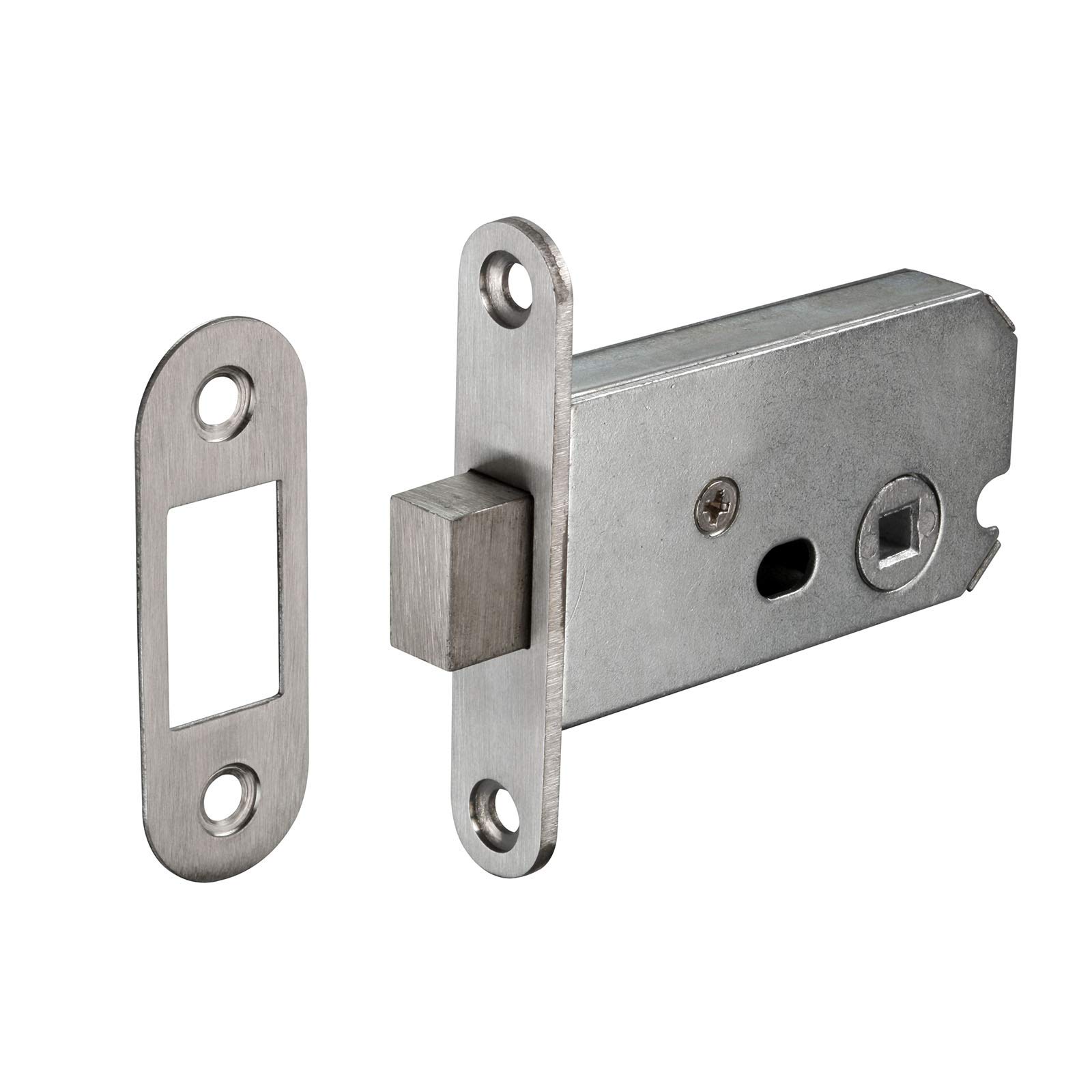 Cubicle Lock Mortice Deadbolt in Satin Stainless Steel with 57mm Backset
