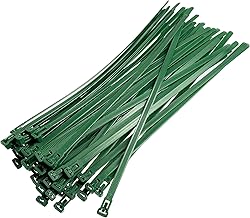 Plastic Cable Ties Releasable Heavy Duty Large Reusable Cable Ties Pack of 50 (7.2mm x 300mm, Green)