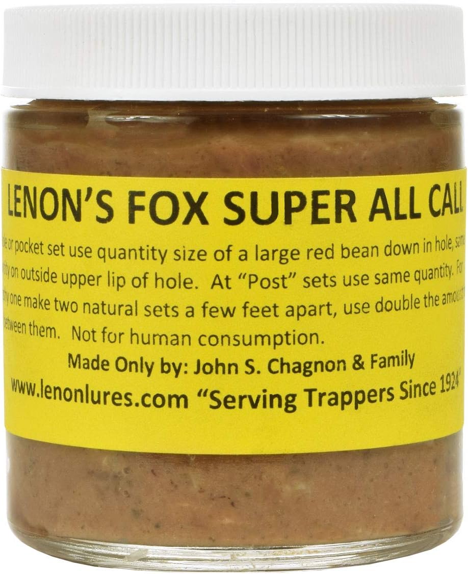 Lenon's Fox Super All Call - Fox Lure/Scent Bottle - On The Market Since 1924 (4 oz. Bottle)