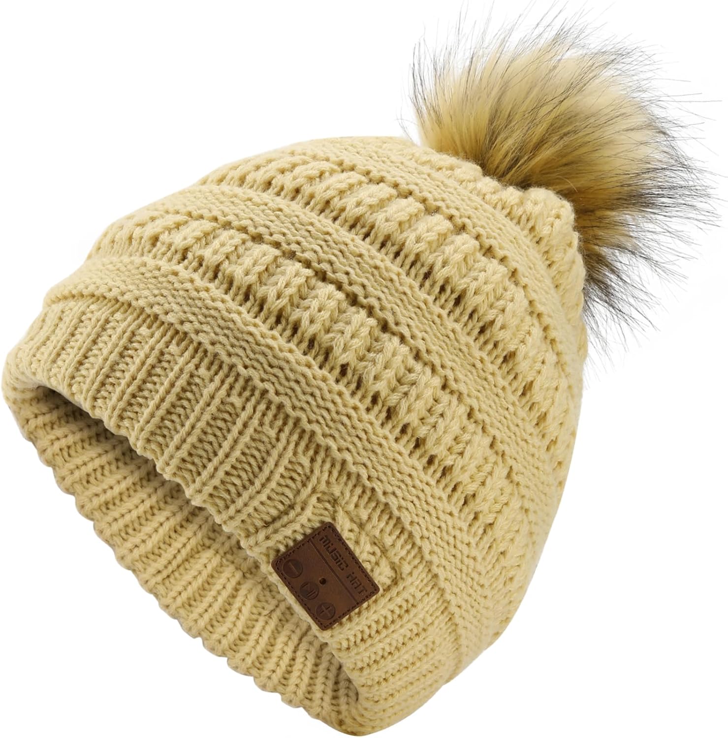 Wireless Music Beanie Headphone hat Women Winter Warm Knit Hats Cap Music Beanie with Headphones Built-in Stereo Speakers Mic for Outdoors Sports Running Skiing Woman Teenagers Her - Image 8