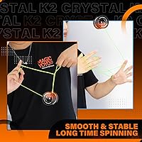 Vista 2 de MAGICYOYO K2 Crystal Professional Responsive Yoyo for Kids Beginners Extra Unresponsive Yoyo Bearing Pro Plastic Trick Yo-yo for Adults+12 Yo-yo