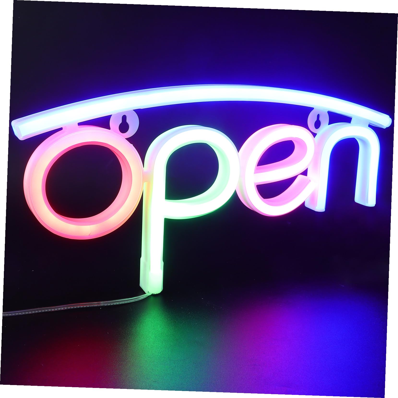 TOYANDONA Decoración de Neón LED Letrero Abierto para Restaurante Salón Bar Luz de Neón para Pared Lettro de Abierto para Negocios