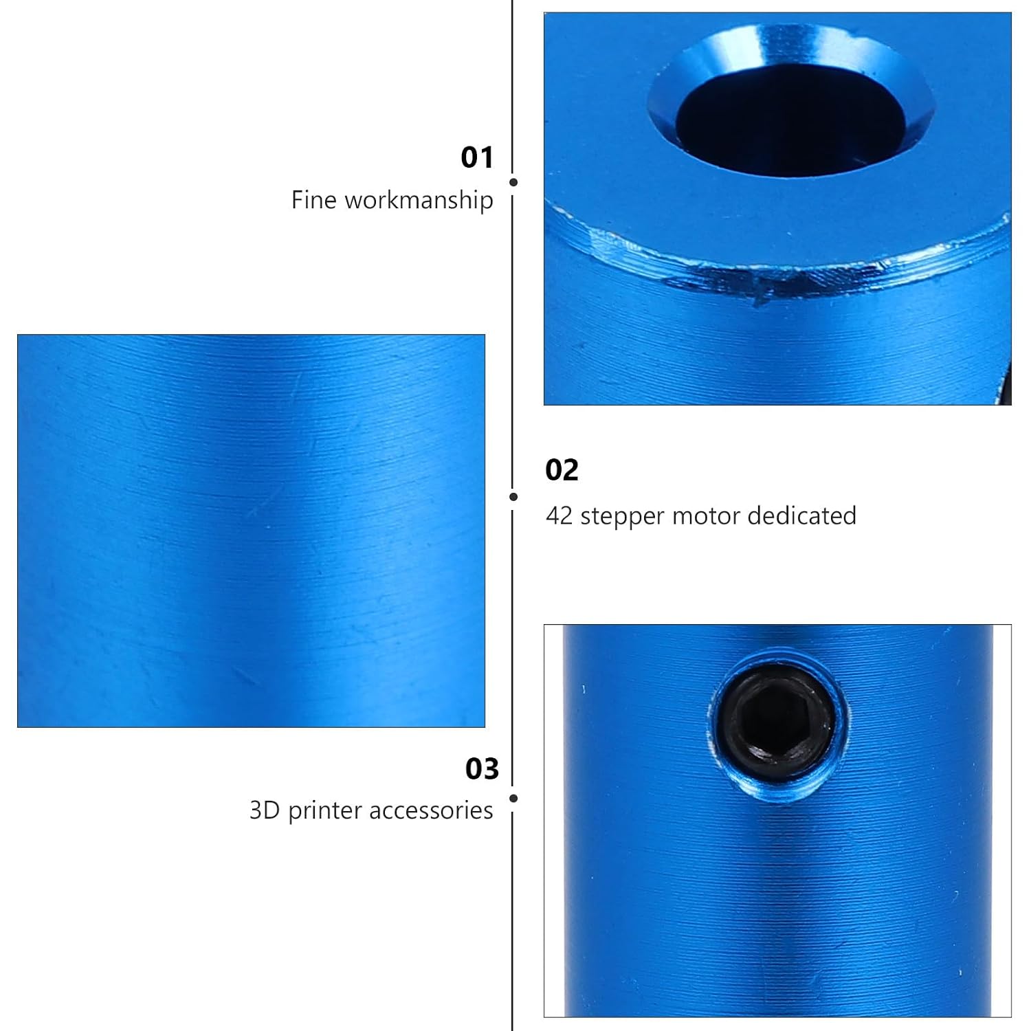 Stepper Motor Shaft Coupler Flexible Motor Coupling for Aluminum Alloy 5pcs with Vibration Absorption and Easy Installation 3D Printer Compatible with Encoder
