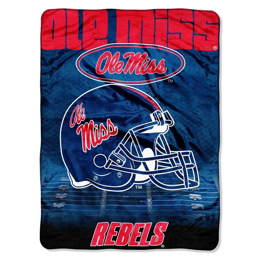 Northwest NCAA Mississippi Old Miss Rebels Unisex-Adult Micro Raschel Throw Blanket, 60" x 80", Overtime