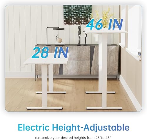 Miniatura 3 de Escritorio para computadora, estación de trabajo de altura ajustable, escritorio eléctrico de pie, mesa de computadora, escritorio de computadora