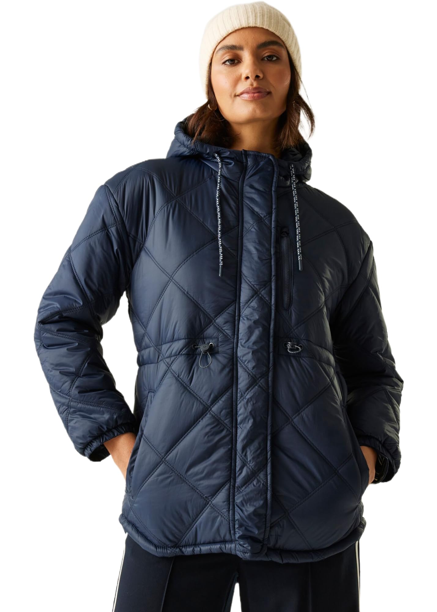 Regatta Women's Ivey Warmloft Water-Repellent Hooded Quilted Jacket - Navy - 14