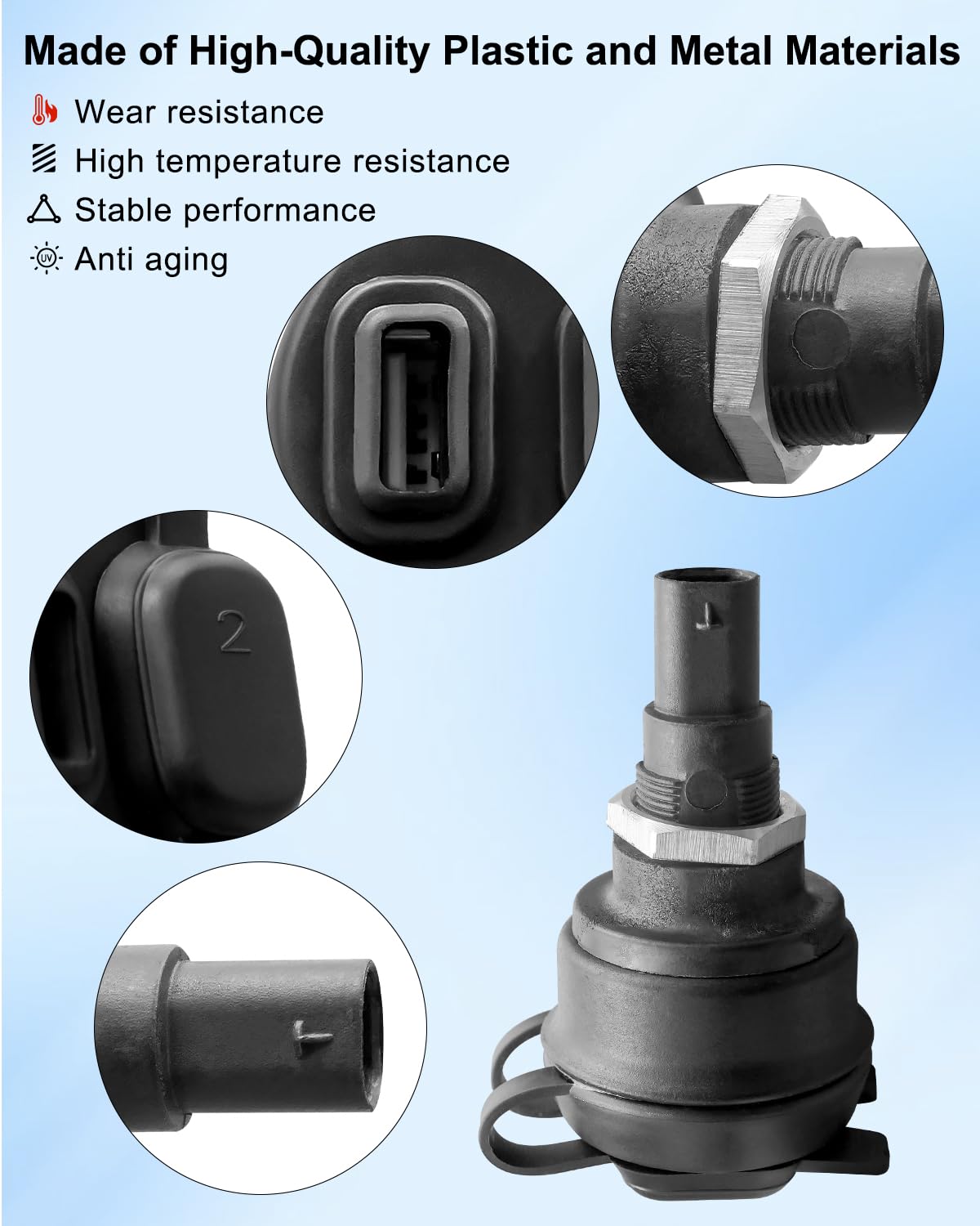 Upgrade 5V Motorcycle USB Charger Dual Fit for BMW R1200GS R1250GS R1250RT R1200RT R nineT K1600GT K1600GTL K1300S K1300GT G310GS F900R F900XR F850GS F750 F650GS S1000XR, Replace Din Socket